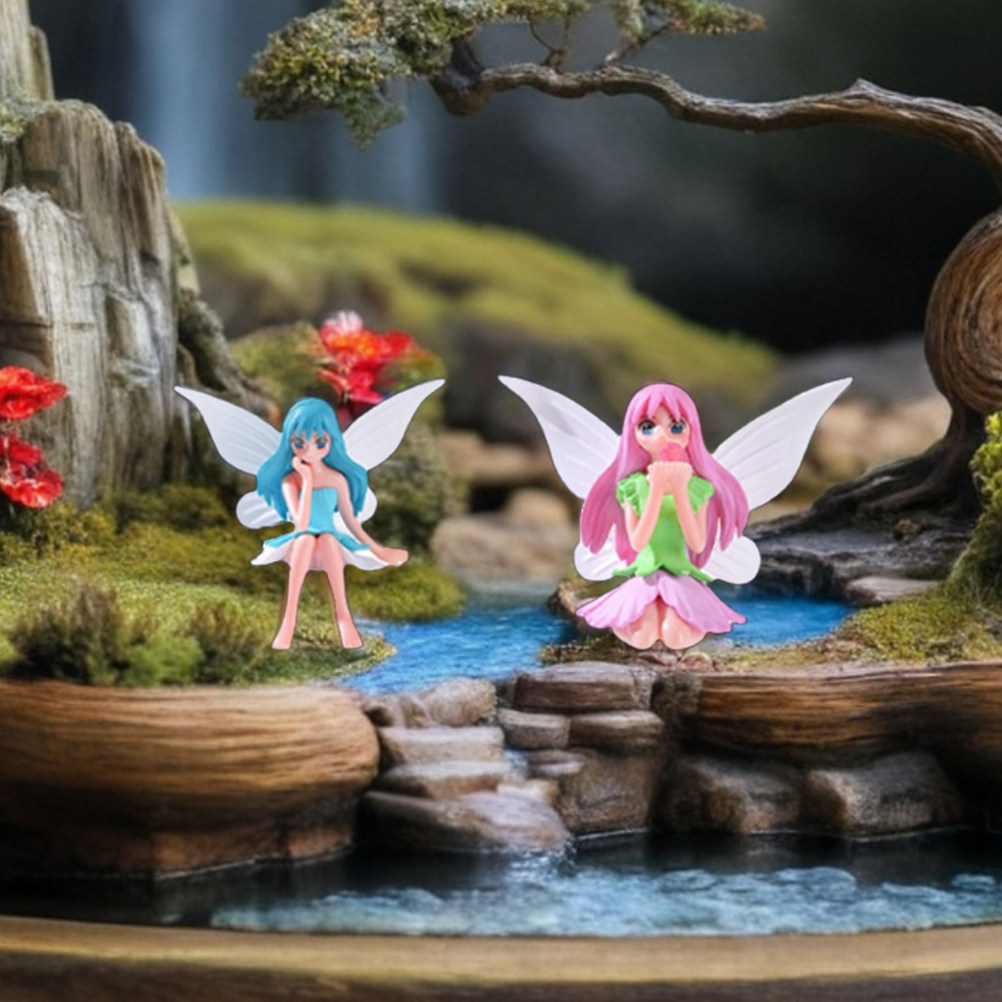 Bonsai Garden Set Up - 4Pcs Flower Fairy Figures: Fade Resistant