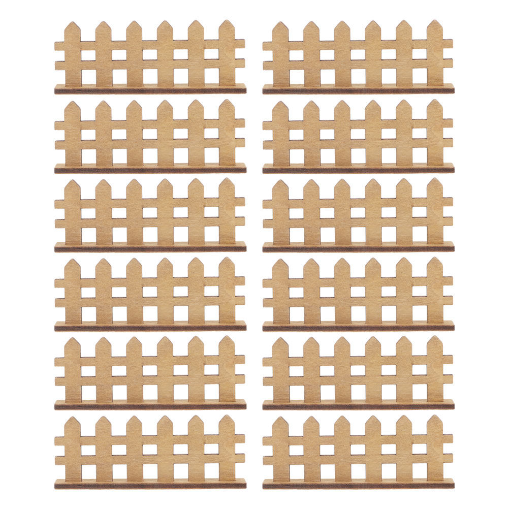 Bonsai Garden Set Up - 12Pcs Miniature Garden Fence White Wood