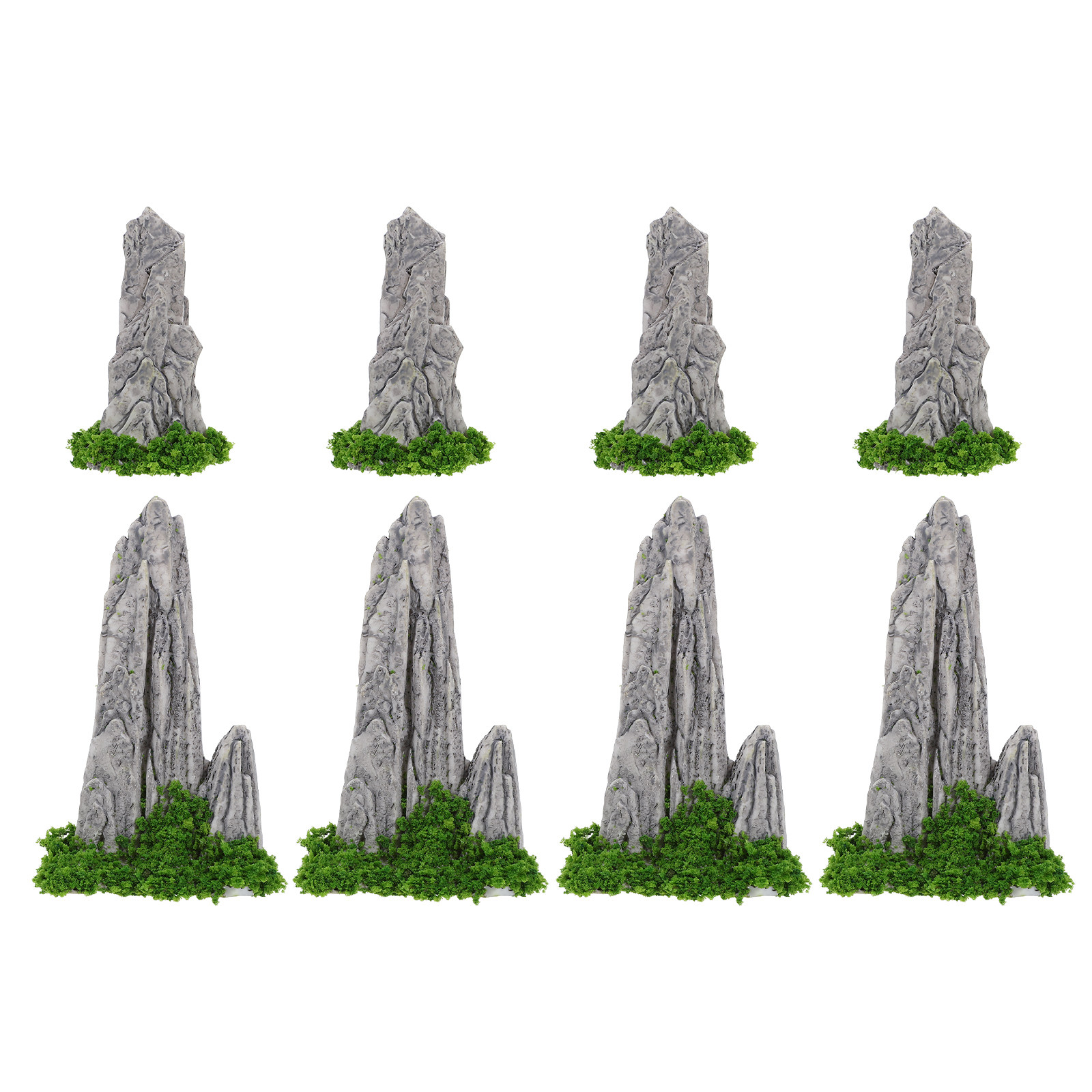 Bonsai Garden For Desk - 8Pcs Mini Resin Rockery Ornaments for
