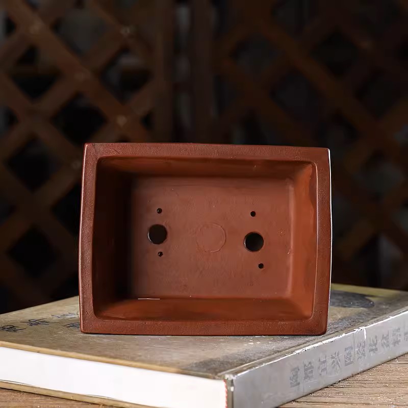 Purple Sand Carved Rectangle B - Bonsai Garden Chinese Garden review and price