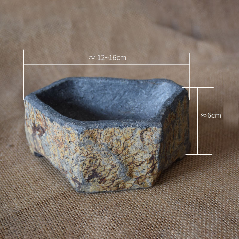 Basalt Natural Stone Flower Po - Bonsai Garden Chinese Garden review and price