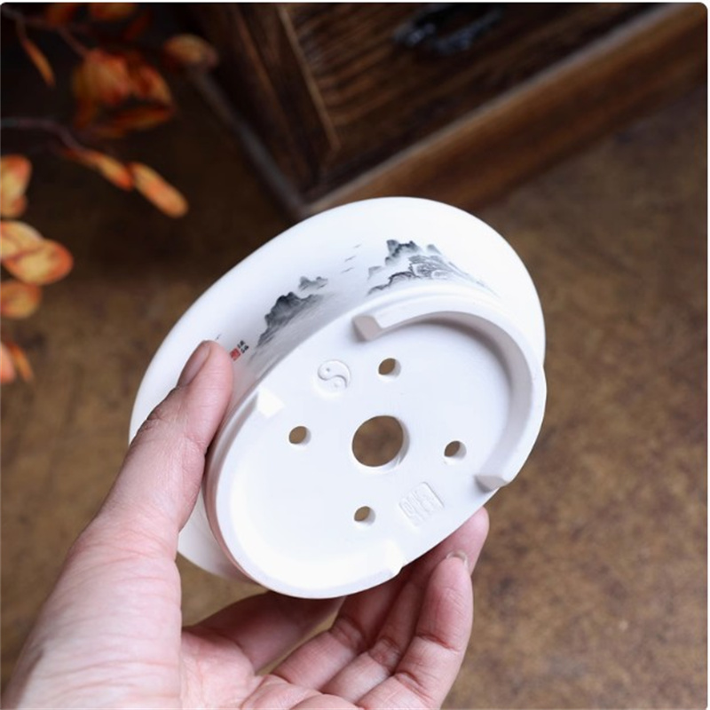 Porcelain White Oval Bonsai Po - Bonsai Garden Chinese Garden review and price