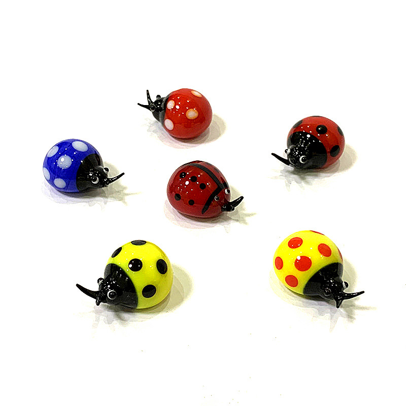 Colorful Mini Glass Ladybug Fi - Bonsai Garden Chinese Garden review and price