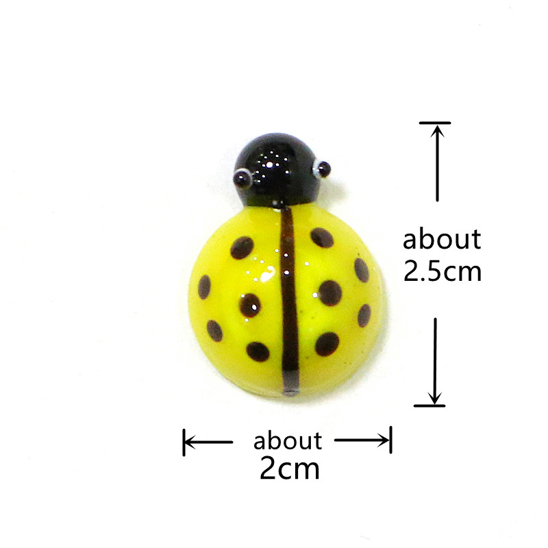 Mini Glass Beetle Ladybug Figu - Bonsai Garden Chinese Garden review and price