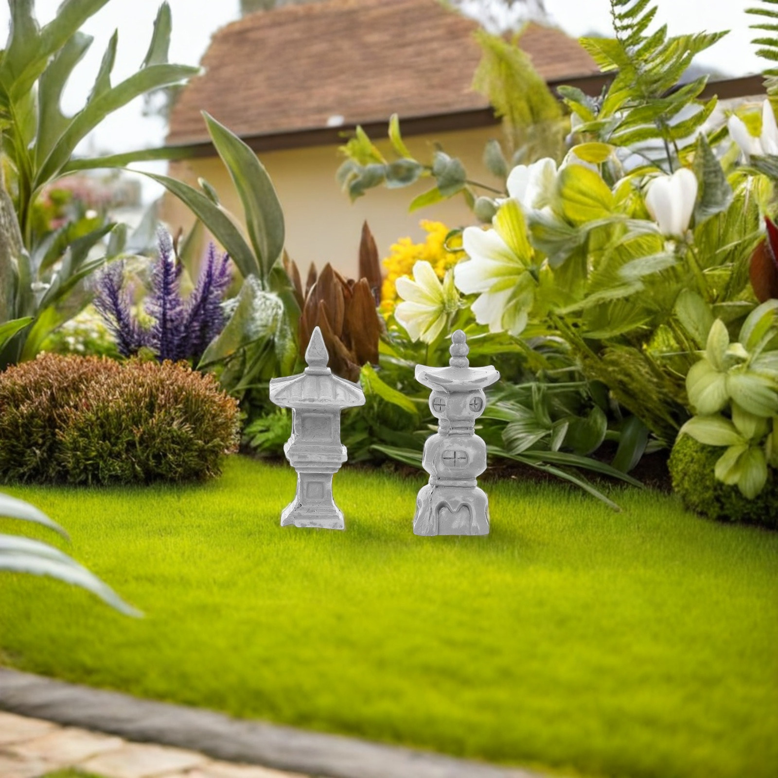 4Pcs Resin Mini Pavilion Decor - Bonsai Garden Set Up review and price
