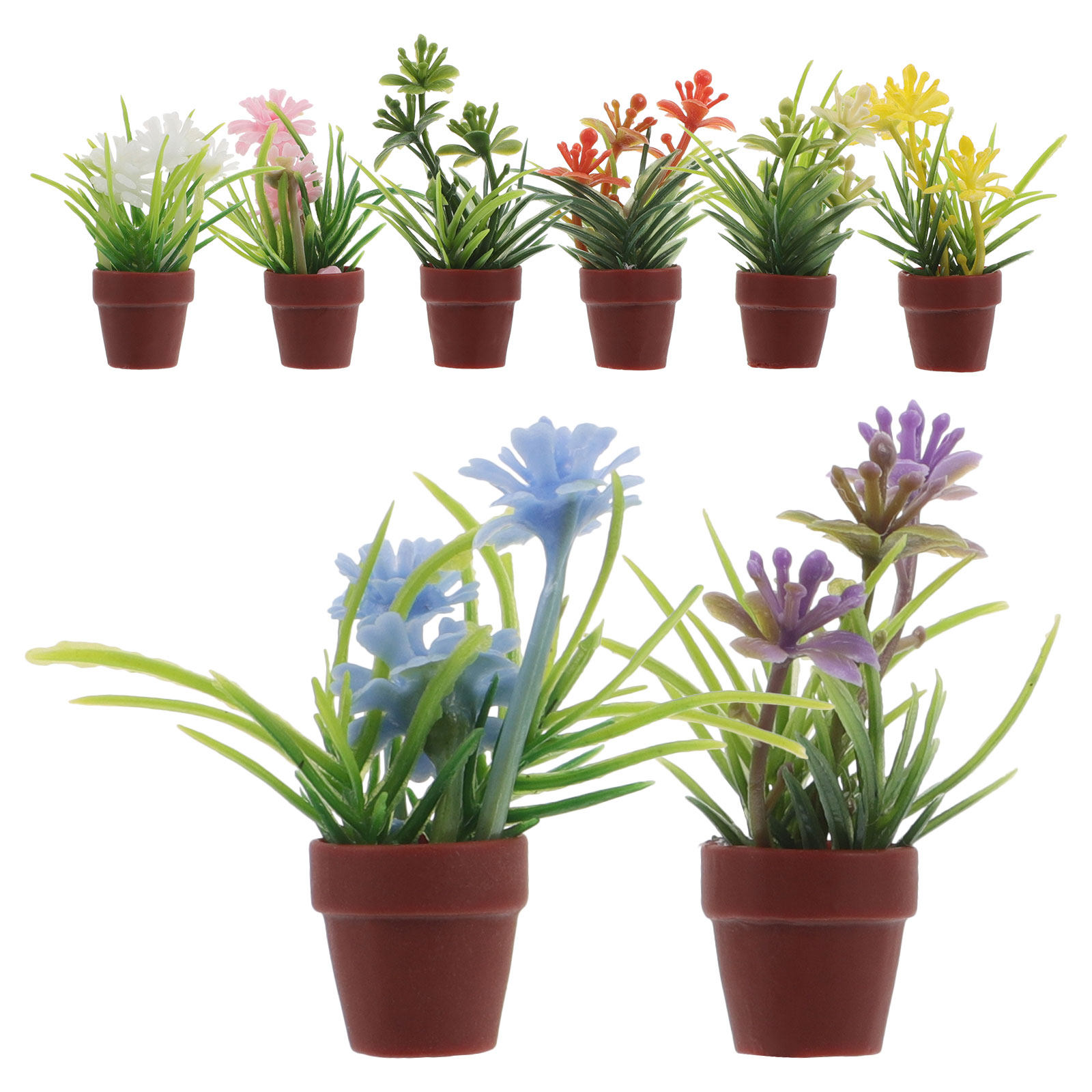 8Pcs Miniature Artificial Pott - Bonsai Garden Mini review and price