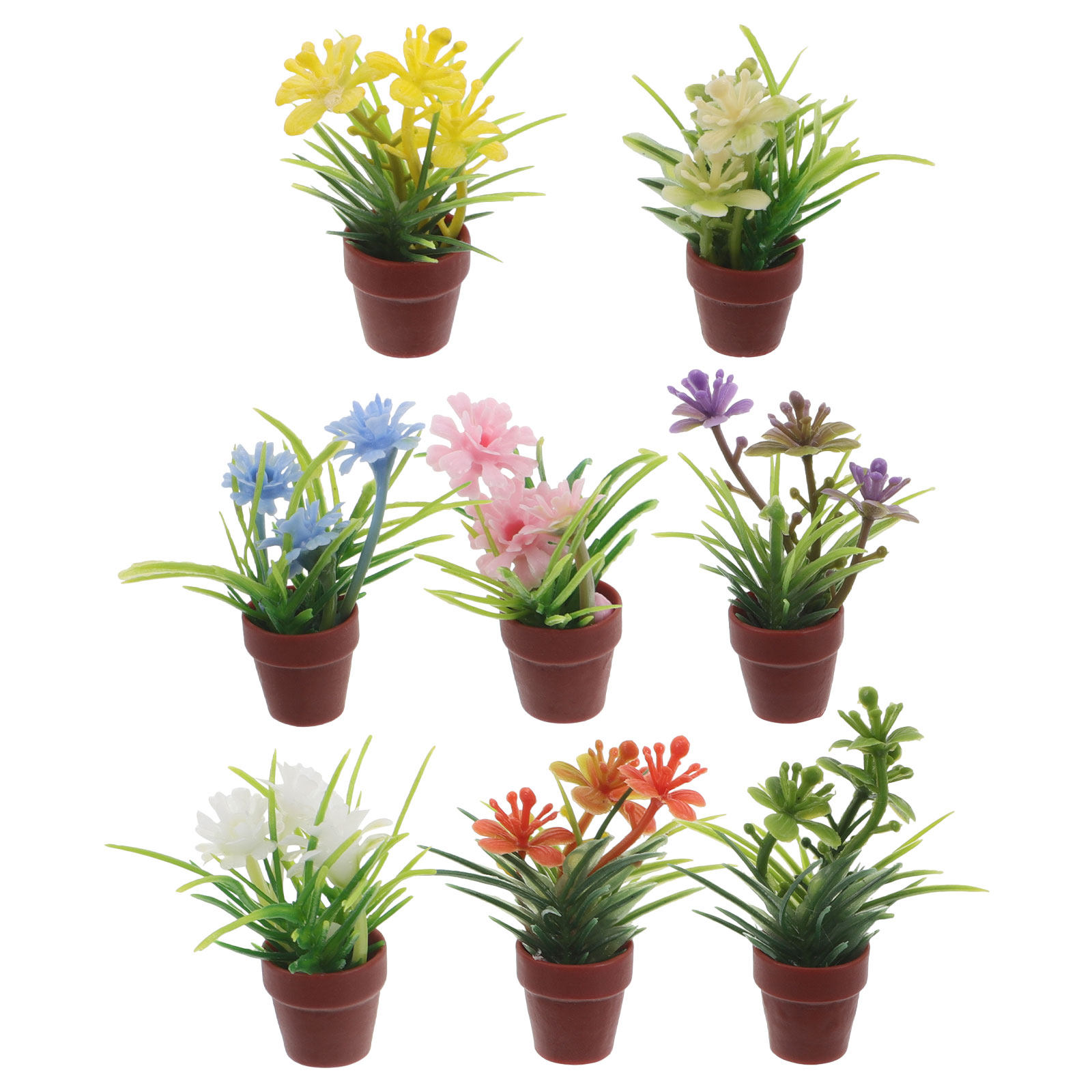 8Pcs Miniature Artificial Pott - Bonsai Garden Mini review and price
