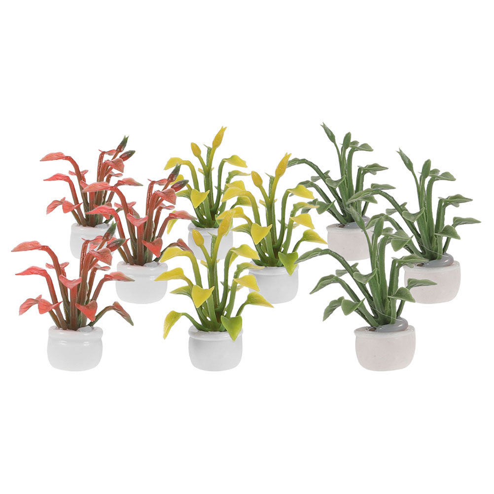 9Pcs Miniature Potted Plant Re - Bonsai Garden For Desk review and price